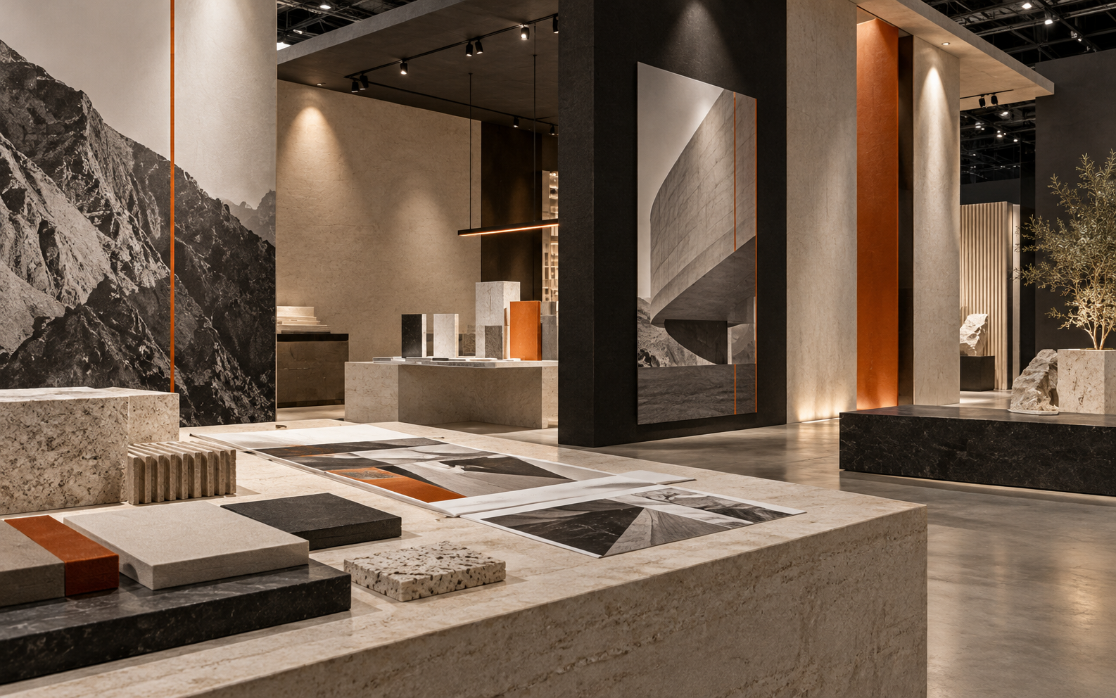 Contemporary spatial design and motion pavilion studio installation for Brea Brand